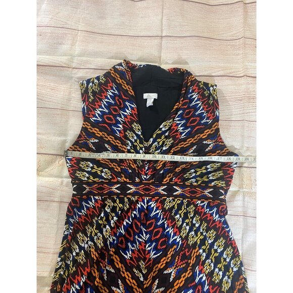 Chico's Women's Sleeveless Printed V Neck Maxi Dress - 2 (Medium/12) - Picture 7 of 12